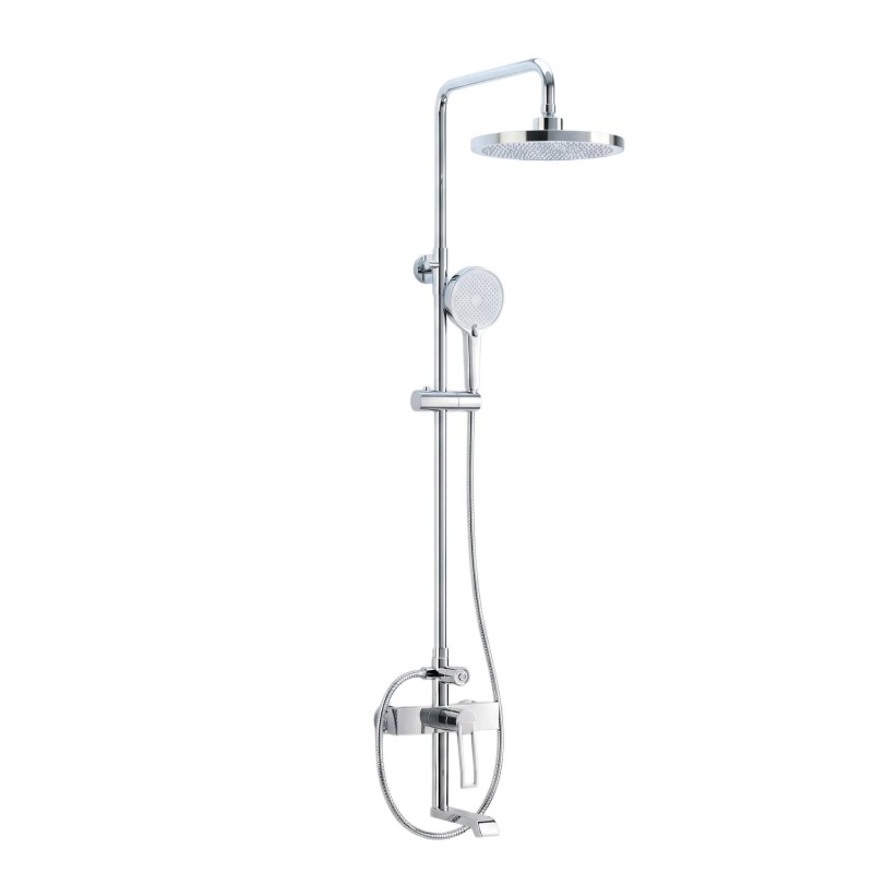 Verchromtes Aufputz-Duschset mit gemischtem Design